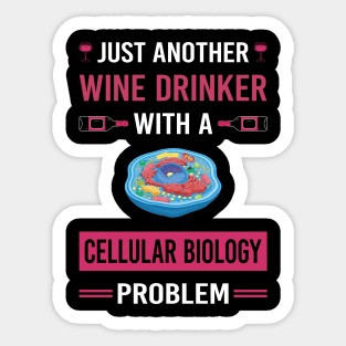 Wine Drinker Cell Cellular Biology Biologist Sticker